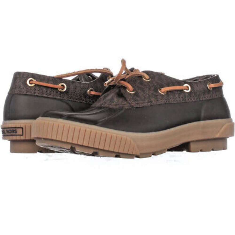 Michael Kors Brown and Tan Duck Boat Shoes